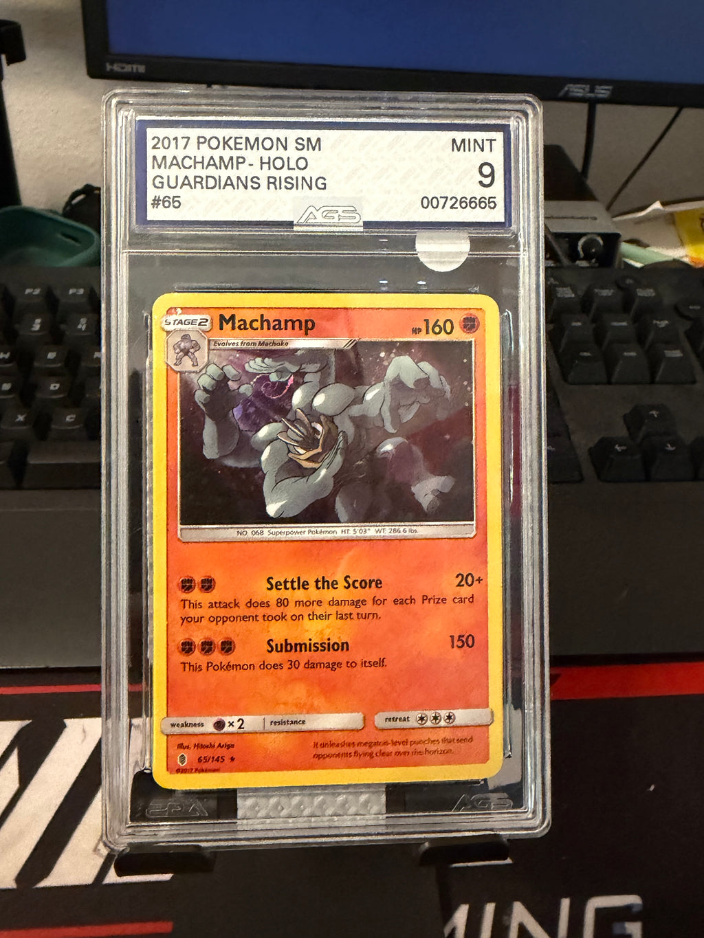Machamp 65/145 Guardians Rising- Cosmos Holo Gem Mint 9 Pokemon (2017) AGS