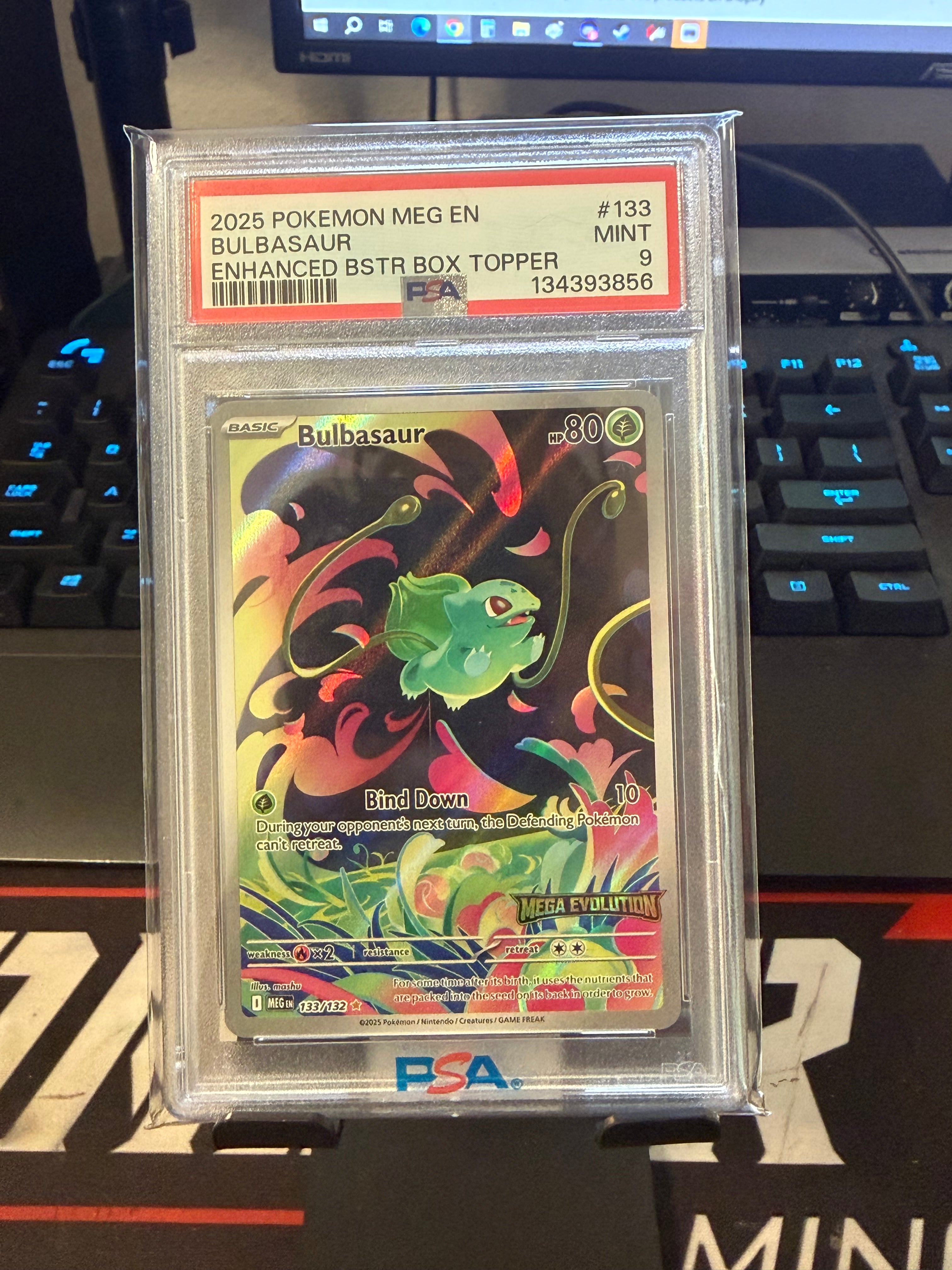 2025 Pokémon Meg English Bulbasaur Illustration Rare PSA Mint 9