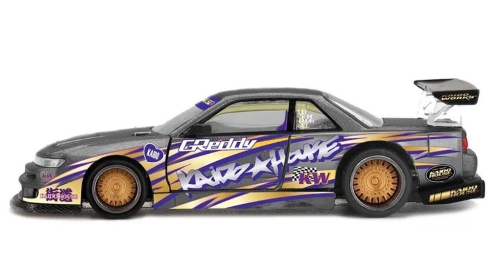 Kaido House x Mini GT Nissan Silvia S13-R Kaido Drift V1 Greddy #235 1/64 Sealed