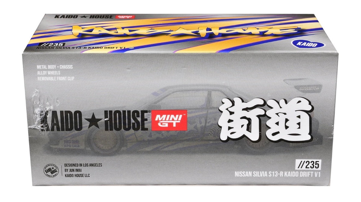 Kaido House x Mini GT Nissan Silvia S13-R Kaido Drift V1 Greddy #235 1/64 Sealed