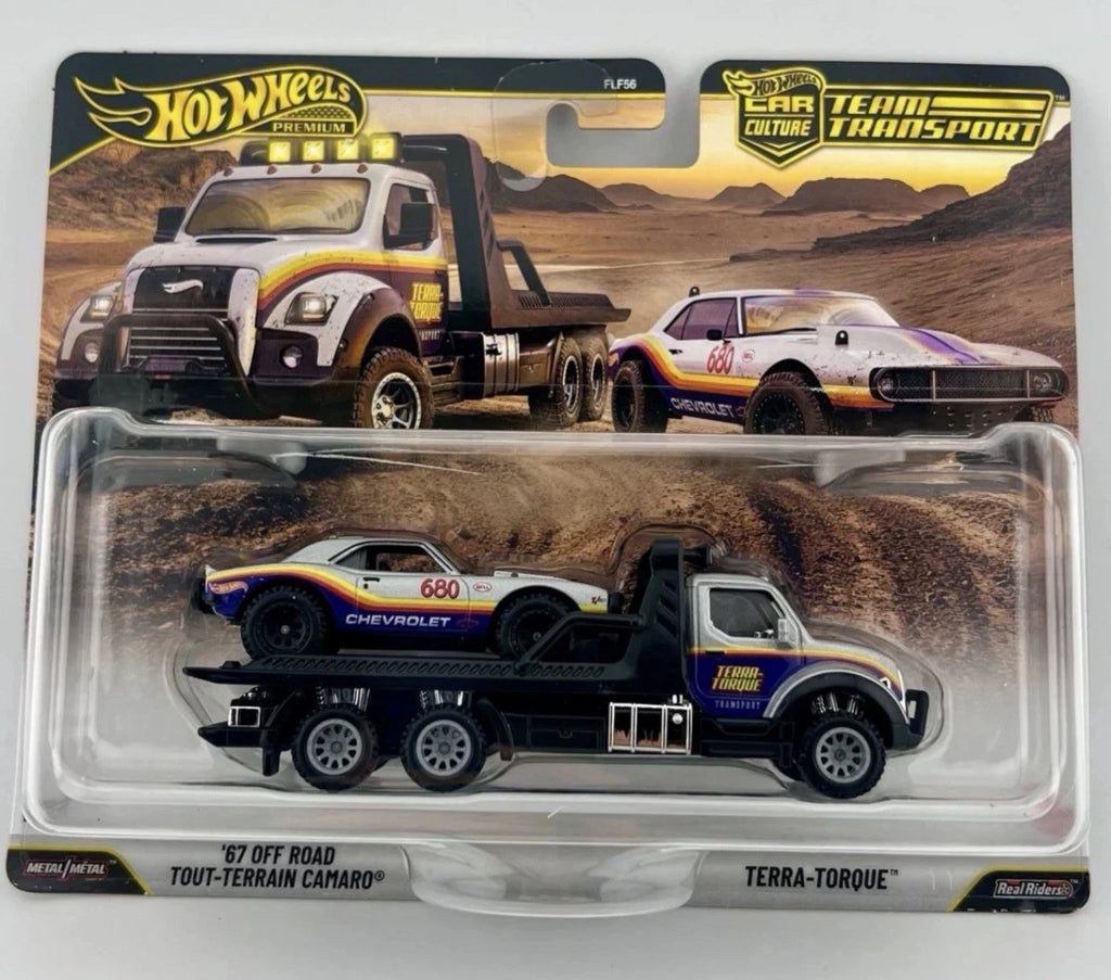 Hotwheels Car Culture Team Transport Terra-Torque '67 Camaro Real Riders 1:64