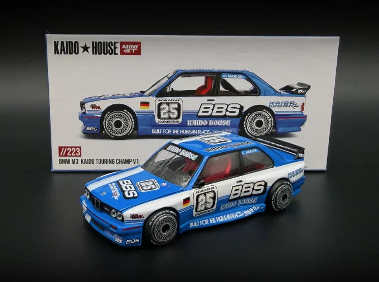 Kaido House x Mini GT 1:64 BMW M3 Kaido Touring Champ V1 Blue/White KHMG223